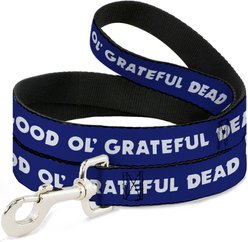 Buckle-Down Grateful Dead Good Ol Grateful Dead Text & Stars Polyester Dog Leash, 6-ft long, 1-in wide