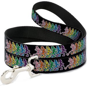 Buckle-Down Grateful Dead Dancing Skeletons Polyester Dog Leash, 6-ft long, 1-in wide