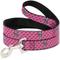 Show in main carousel: Buckle-Down Ford Mustang Bars Text Logo Repeat Polyester Dog Leash, Pink, 6-ft long, 1-in wide slide 1 of 6