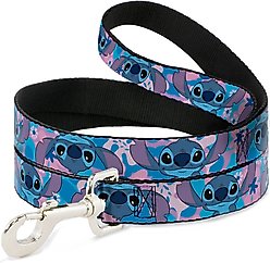 Buckle-Down Disney Lilo & Stitch Flip Expressions Close Up Polyester Dog Leash, 6-ft long, 1-in wide