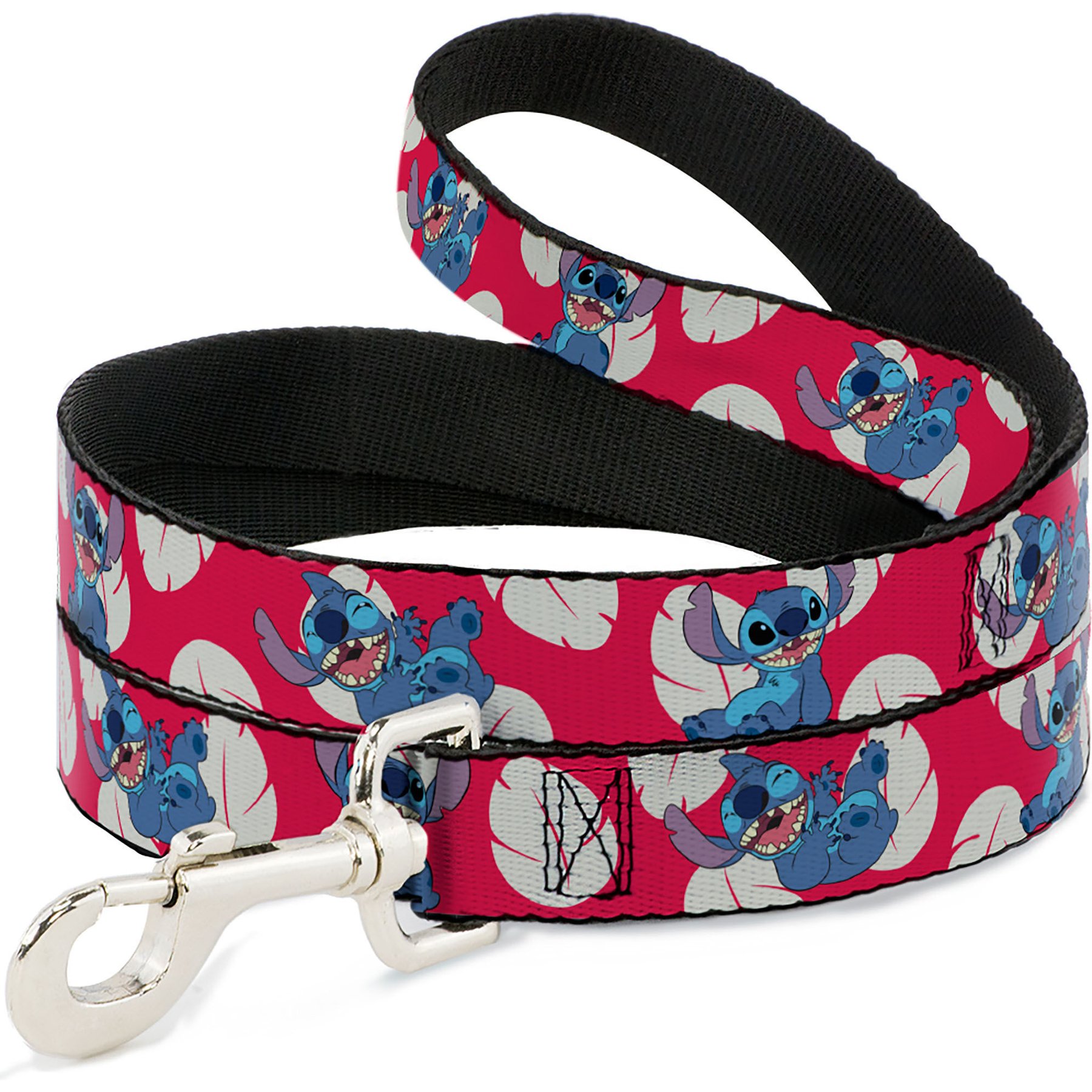 Buckle-Down Disney Lilo Stitch 4 Poses Lilo Dress Leaves Polyester Dog Leash, Red, 6-ft long, 1-in wide