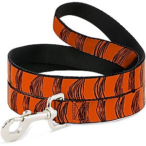 Buckle-Down Disney Tigger Stripes Polyester Dog Leash, Orange, 4-ft long, 1-in wide