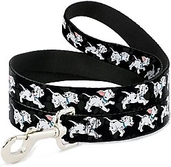 Buckle-Down Disney Dalmatians Running Paws Polyester Dog Leash, White, 4-ft long, 1-in wide