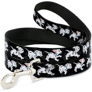 Buckle-Down Disney Dalmatians Running Paws Polyester Dog Leash, White, 4-ft long, 1-in wide