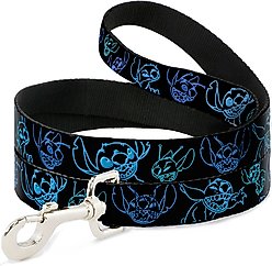Buckle-Down Disney Electric Stitch Poses Polyester Dog Leash, Blue, 6-ft long, 1-in wide