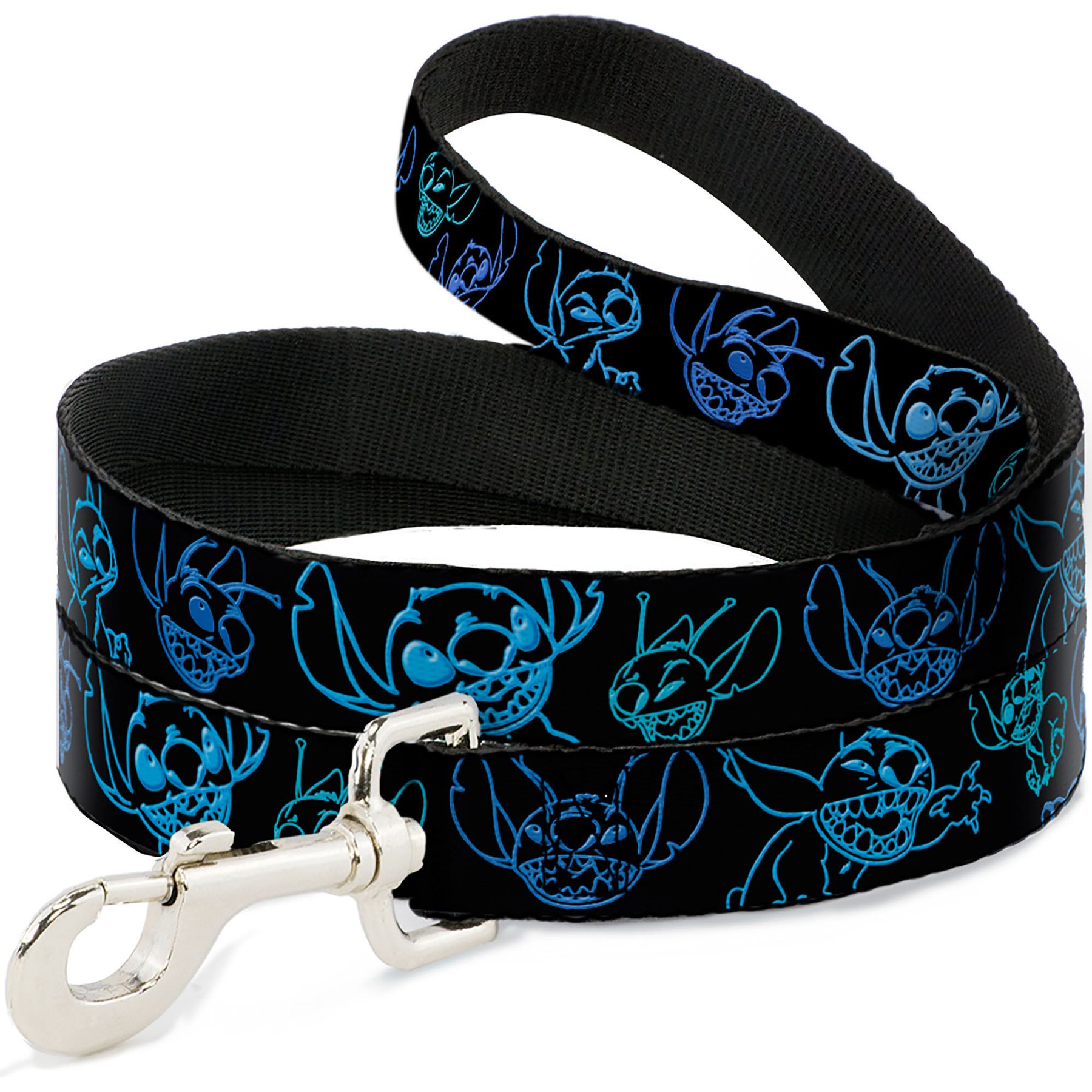Buckle-Down Disney Electric Stitch Poses Polyester Dog Leash, Blue, 6-ft long, 1-in wide