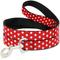 Show in main carousel: Buckle-Down Disney Minnie Mouse Polka Dots Polyester Dog Leash, Red, 6-ft long, 1-in wide slide 1 of 6
