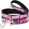 Show in main carousel: Buckle-Down Disney Transparent Cheshire Cat Poses We're All Mad Here Polyester Dog Leash, Pink, 6-ft long, 1-in wide slide 1 of 6