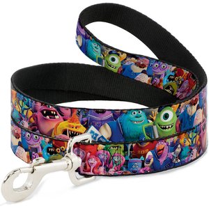 Buckle-Down Disney Monsters University Monsters Stacked Polyester Dog Leash, 4-ft long, 1-in wide