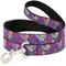 Show in main carousel: Buckle-Down Tinker Bell Poses Flowers Stars Skull Polyester Dog Leash, Purple, 6-ft long, 1-in wide slide 1 of 7