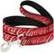 Show in main carousel: Buckle-Down Drink Coca-Cola Typography Logo Scattered Polyester Dog Leash, Red, 6-ft long, 1-in wide slide 1 of 6