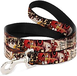 Buckle-Down Marvel Comics Deadpool Kills Deadpool 2 Cover Dynamite Chimichanga Polyester Dog Leash, Red, 6-ft long, 1-in wide