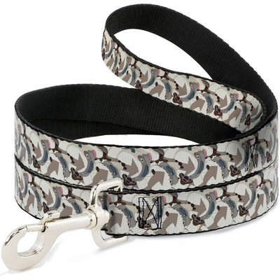 Buckle-Down Buckle-Down Avatar the Last Airbender Appa Pose Stacked Polyester Dog Leash, White, 4-ft long, 1-in wide
