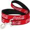 Show in main carousel: Buckle-Down Coca-Cola Script Logo Red White Polyester Dog Leash, Red, 4-ft long, 1-in wide slide 1 of 7