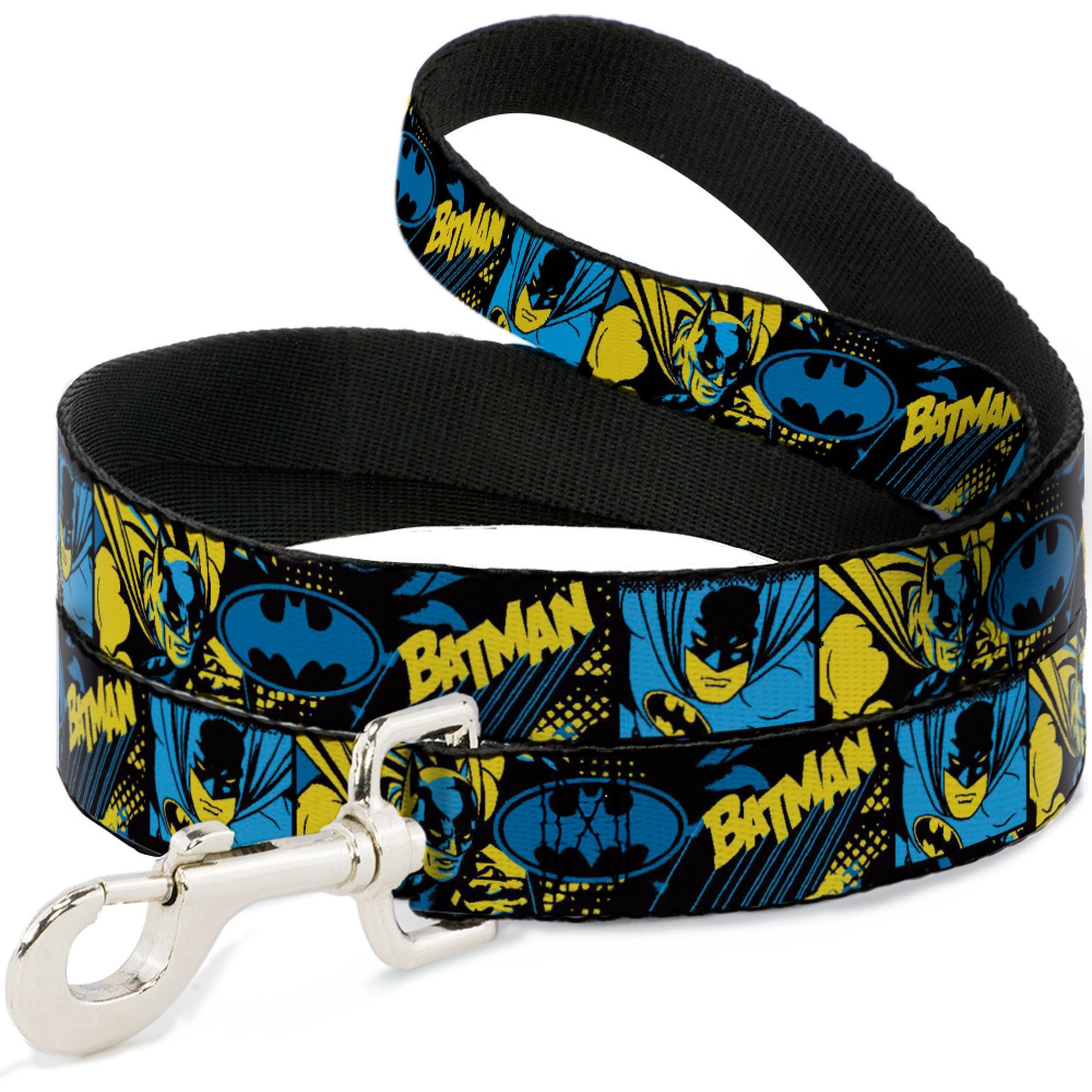 Buckle-Down DC Comics Batman Poses & Logo Collage Polyester Dog Leash, 6-ft long, 1-in wide