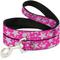 Show in main carousel: Buckle-Down Mattel Barbie Ponytail Silhouette & Star Scattered Polyester Dog Leash, Pink, 6-ft long, 1-in wide slide 1 of 6