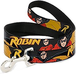 Buckle-Down DC Comics Robin Poses Gray Polyester Dog Leash, Grey, 6-ft long, 1-in wide