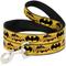Show in main carousel: Buckle-Down DC Comics Vintage Batman Logo Bat Signal Polyester Dog Leash, Yellow, 6-ft long, 1-in wide slide 1 of 7