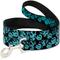 Show in main carousel: Buckle-Down Skulls Stacked Weathered Polyester Dog Leash, Turquoise, 6-ft long, 1-in wide slide 1 of 7