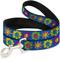 Show in main carousel: Buckle-Down Funky Flower Drip Polyester Dog Leash, 4-ft long, 1-in wide slide 1 of 6