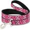 Show in main carousel: Buckle-Down Cute Skulls Checkers Polyester Dog Leash, Pink, 6-ft long, 1-in wide slide 1 of 6