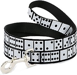 Buckle-Down Dominoes Polyester Dog Leash, White, 6-ft long, 1-in wide