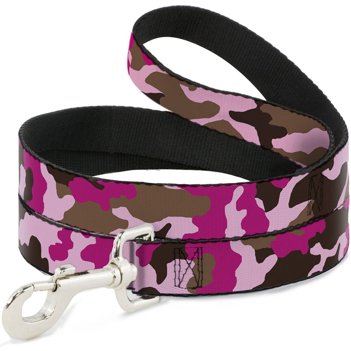 Buckle-Down Camo Pink Polyester Dog Leash, 6-ft long, 1-in wide