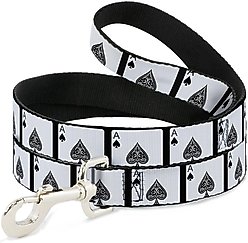 Buckle-Down Ace of Spades Polyester Dog Leash, 6-ft long, 1-in wide