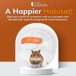 Happy Habitats 7-in Roam Hamster Excerise Ball, Clear