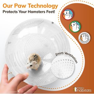 Happy Habitats 7-in Roam Hamster Excerise Ball, Clear