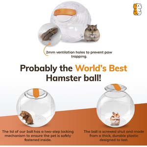 Happy Habitats 7-in Roam Hamster Excerise Ball, Clear