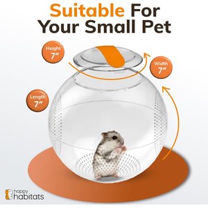 Happy Habitats 7-in Roam Hamster Excerise Ball, Clear