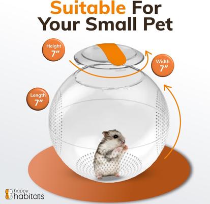 Show full view: Happy Habitats 7-in Roam Hamster Excerise Ball, Clear slide 3 of 7