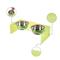 Show in main carousel: THE LICKER STORE Keaton Modern Lucite Stainless Steel Elevated Dog & Cat Bowls, Green/Chrome, Medium/Large: 7.5-in, 6.8 cup slide 6 of 7