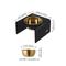 Show in main carousel: THE LICKER STORE Keaton Modern Lucite 1-Stainless Steel Elevated Dog & Cat Bowls, Black/Gold, Small/Medium: 5-in, 2.5 cup slide 4 of 6