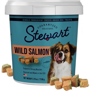 Stewart Wild Salmon Single Ingredient Freeze-Dried Dog Treats, 2.75-oz tub