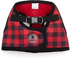 The Worthy Dog Buffalo Plaid Sidekick Harness, Red, Small: 15 to 18-in chest
