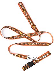 The Worthy Dog Pumpkin Spice Dog Collar, Brown, Large: 14 to 20-in neck, 1-in wide slide 2 of 3