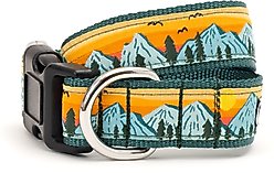 The Worthy Dog Mountain Range Dog Collar, Multicolored, X-Small: 5 to 11-in neck, 1/2-in wide