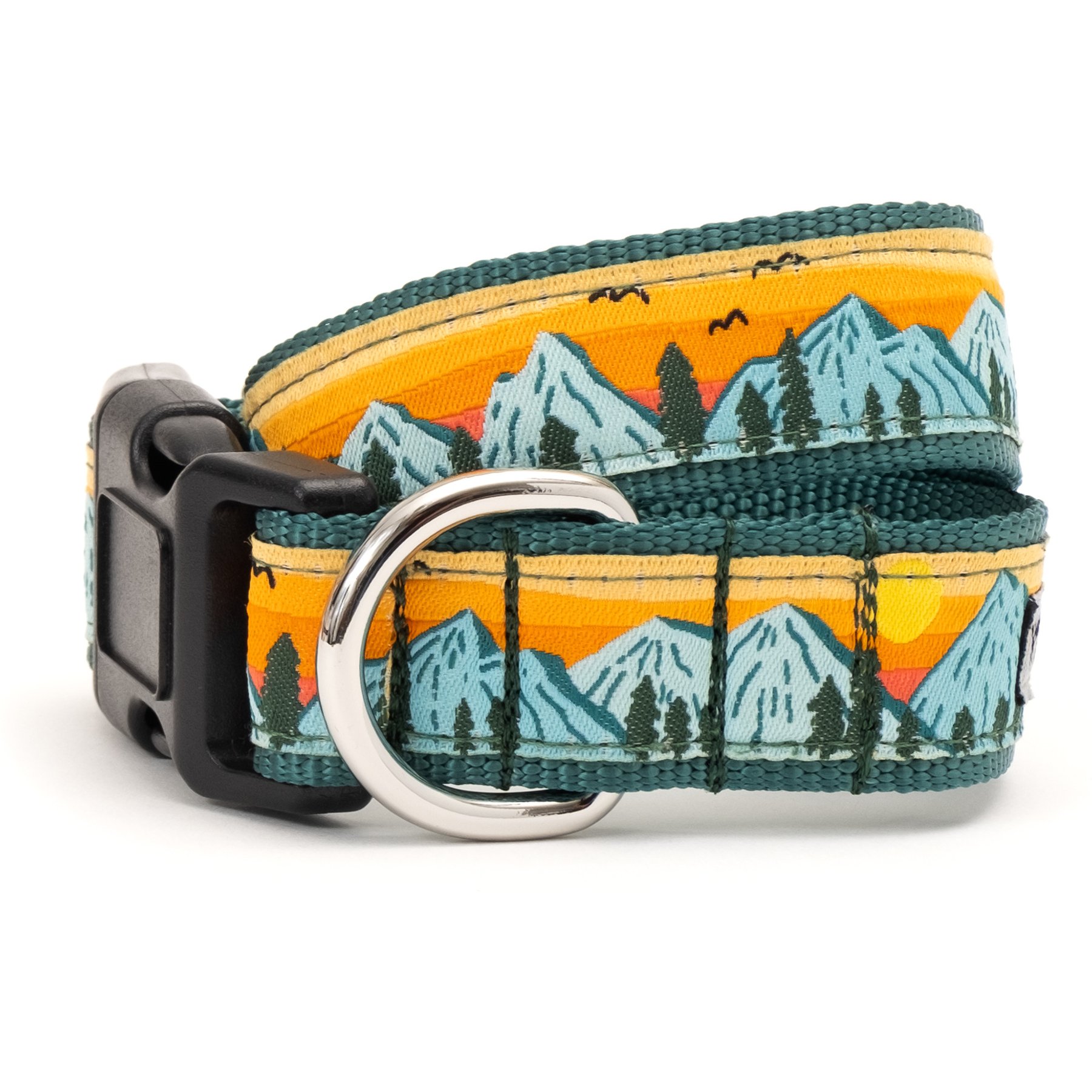 The Worthy Dog Mountain Range Dog Collar, Multicolored, Medium: 11 to 17-in neck, 1-in wide