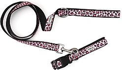 The Worthy Dog Leopard Dog Leash, Pink, Small: 5-ft long, 5/8-in wide slide 2 of 3