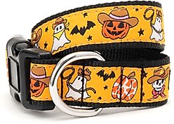The Worthy Dog Howdyween Dog Collar, Orange, Small: 8 to 14-in neck, 5/8-in wide
