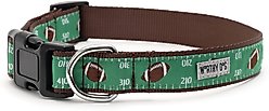 The Worthy Dog Football Field Dog Collar, Green, X-Small: 5 to 11-in neck, 1/2-in wide slide 2 of 3