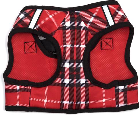 Show full view: The Worthy Dog Plaid Sidekick Dog Harness, Red, Small: 15 to 18-in chest slide 2 of 7