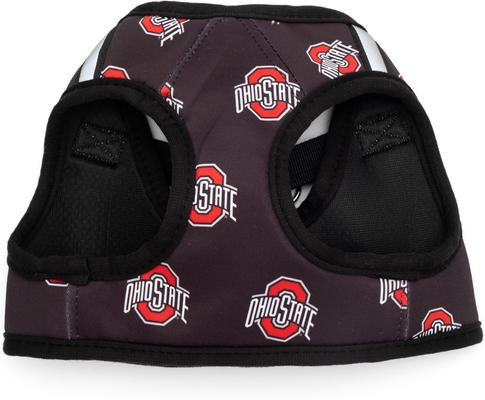 Show full view: The License House Ohio State Printed Sidekick Harness, Black, X-Small: 13 to 15-in chest slide 3 of 3