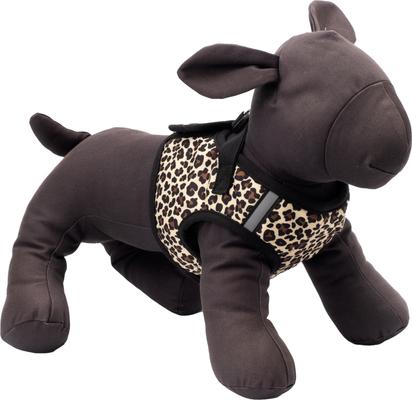 Show full view: The Worthy Dog Leopard Sidekick Harness, Beige, XX-Small: 11 to 13-in chest slide 2 of 3