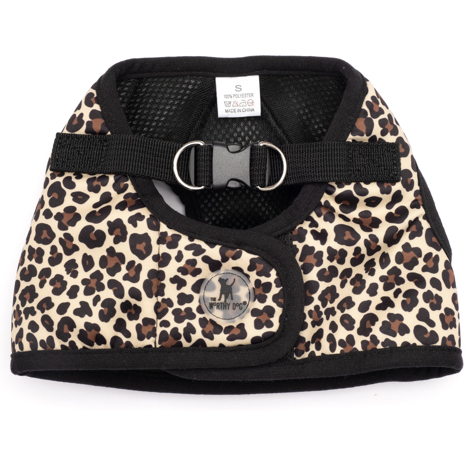 The Worthy Dog Leopard Sidekick Harness, Beige, XX-Large: 27 to 31-in chest