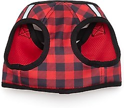 The Worthy Dog Buffalo Plaid Sidekick Harness, Red, Medium: 18 to 21-in chest slide 2 of 3