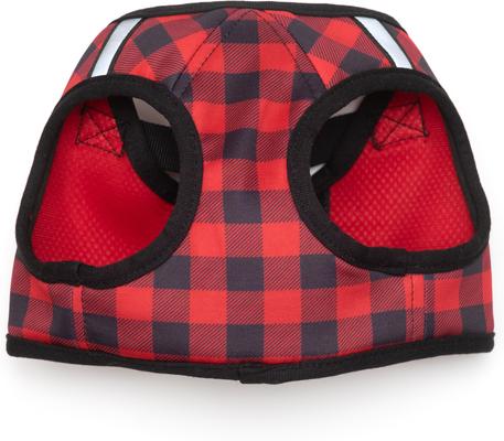 Show full view: The Worthy Dog Buffalo Plaid Sidekick Harness, Red, Medium: 18 to 21-in chest slide 2 of 3