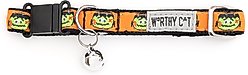 The Worthy Dog Frank Cat Collar, Orange 9 to 11-in neck, 1/2-in wide slide 2 of 3